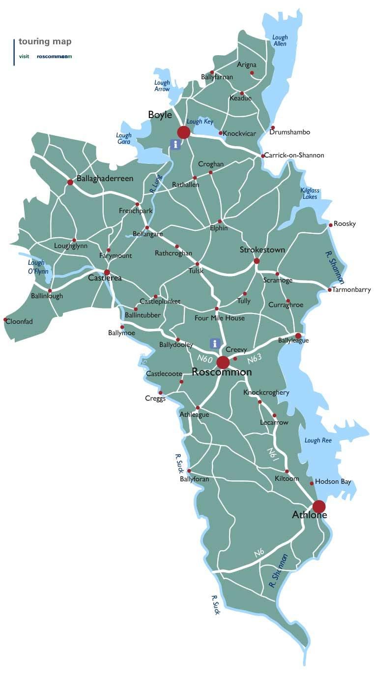 il haritası roscommon, İrlanda