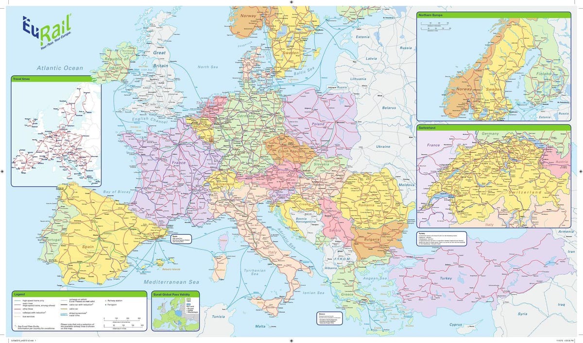 eurail haritası İrlanda