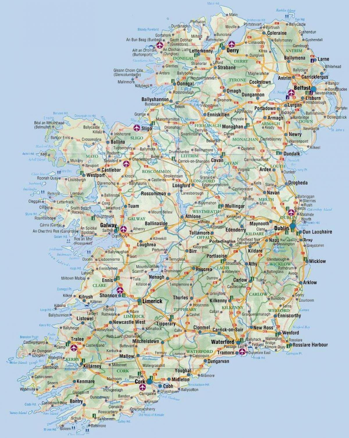 İrlanda haritası 