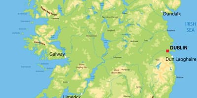İrlanda kabartma haritası 