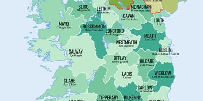 Irelands haritası ilçeler