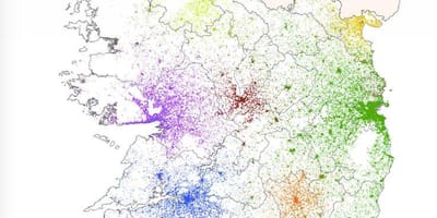 İrlanda nüfus yoğunluğu haritası