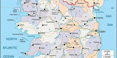 İrlanda toplu taşıma haritası 