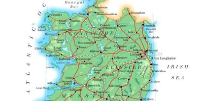 İrlanda yükseklik haritası 