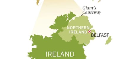 Emerald ısle Irlanda haritası