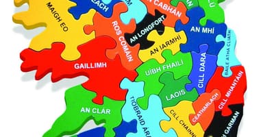 Gaeilge olarak İrlanda harita 