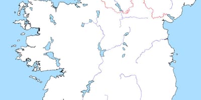 İle İrlanda boş harita nehirler