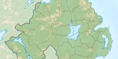 Kuzey fiziki harita İrlanda