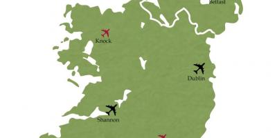 İrlanda haritası Uluslararası Havaalanı 